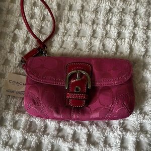 Coach pink wallet wristlet